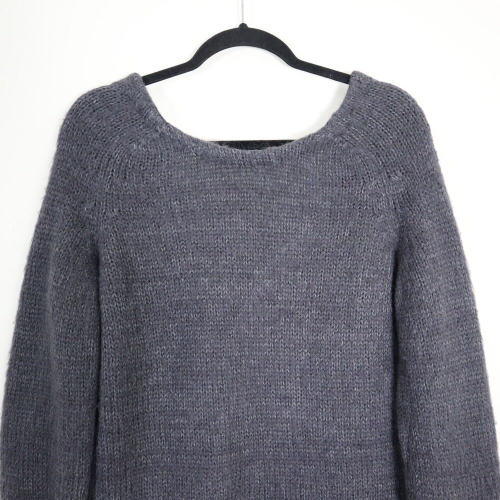 See By Chloe US 8 Chunky Knit Sweater Dress Gray Low Back Mini - Picture 5 of 11